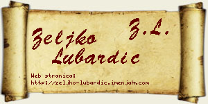 Željko Lubardić vizit kartica